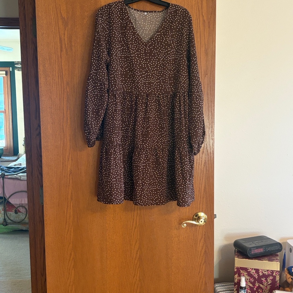 Brown Polka Dot Dress